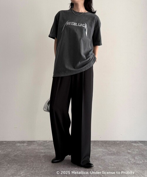 fredy emue(フレディエミュ)の「【GOOD ROCK SPEED/グッドロックスピード】BANDグリッタープリント半袖Tシャツ(Tシャツ/カットソー・レディース・チャコールグレー/ブラック系その他・38)」の3枚目の写真