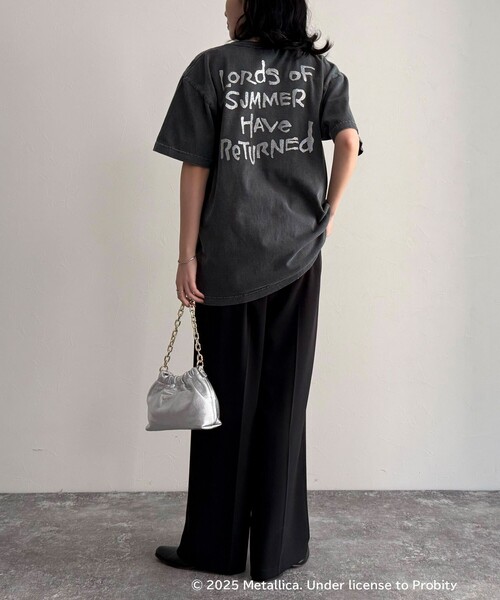 fredy emue(フレディエミュ)の「【GOOD ROCK SPEED/グッドロックスピード】BANDグリッタープリント半袖Tシャツ(Tシャツ/カットソー・レディース・チャコールグレー/ブラック系その他・38)」の6枚目の写真