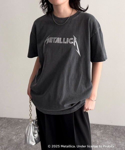 fredy emue(フレディエミュ)の「【GOOD ROCK SPEED/グッドロックスピード】BANDグリッタープリント半袖Tシャツ(Tシャツ/カットソー・レディース・チャコールグレー/ブラック系その他・38)」の7枚目の写真