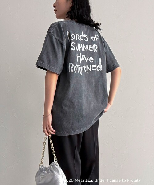 fredy emue(フレディエミュ)の「【GOOD ROCK SPEED/グッドロックスピード】BANDグリッタープリント半袖Tシャツ(Tシャツ/カットソー・レディース・チャコールグレー/ブラック系その他・38)」の11枚目の写真