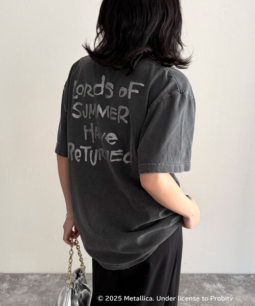 fredy emue(フレディエミュ)の「【GOOD ROCK SPEED/グッドロックスピード】BANDグリッタープリント半袖Tシャツ(Tシャツ/カットソー・レディース・チャコールグレー/ブラック系その他・38)」の12枚目の写真