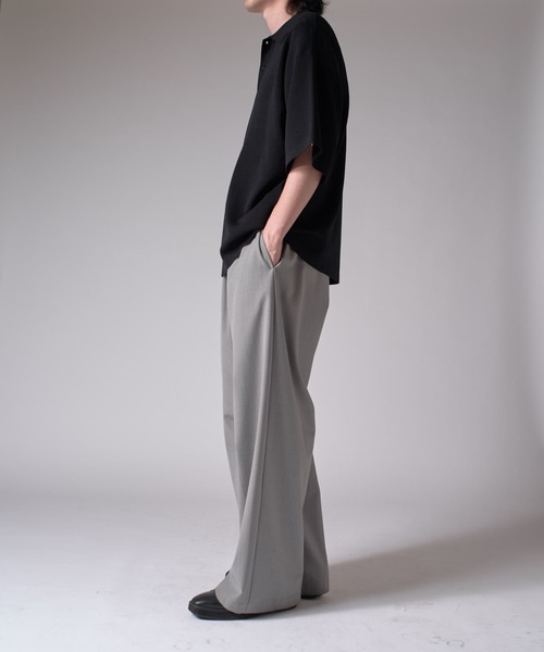 Lui's（ルイス）の「BIGニットポロ（ポロシャツ・メンズ・レッド/ブラック/チャコールグレー・FREE）」の8枚目の写真