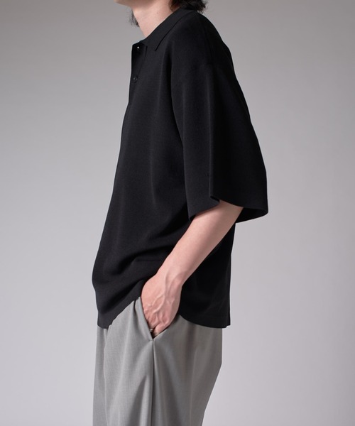 Lui's（ルイス）の「BIGニットポロ（ポロシャツ・メンズ・レッド/ブラック/チャコールグレー・FREE）」の5枚目の写真