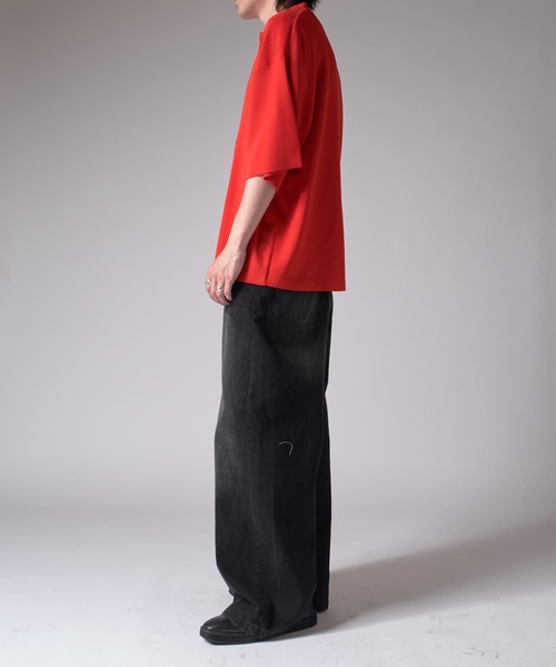 Lui's（ルイス）の「BIGニットポロ（ポロシャツ・メンズ・レッド/ブラック/チャコールグレー・FREE）」の22枚目の写真