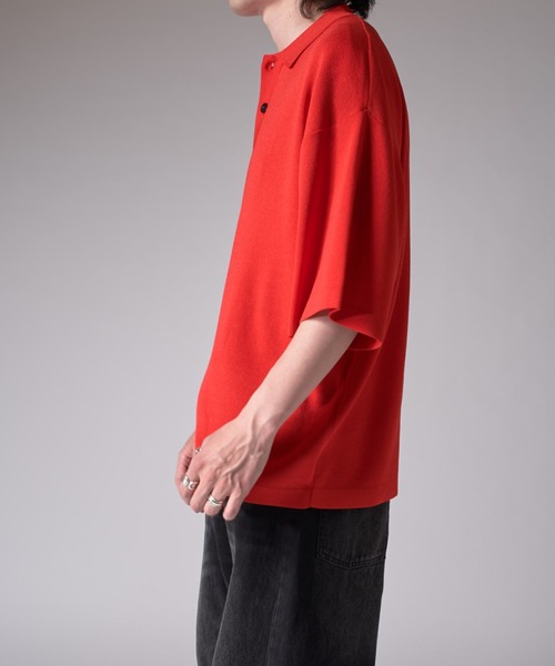 Lui's（ルイス）の「BIGニットポロ（ポロシャツ・メンズ・レッド/ブラック/チャコールグレー・FREE）」の19枚目の写真