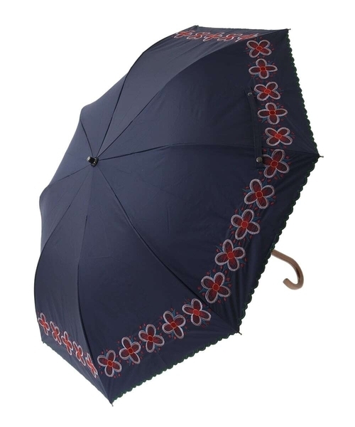 晴雨兼用・UVカット】フラワー刺繍折り畳み傘（折りたたみ傘