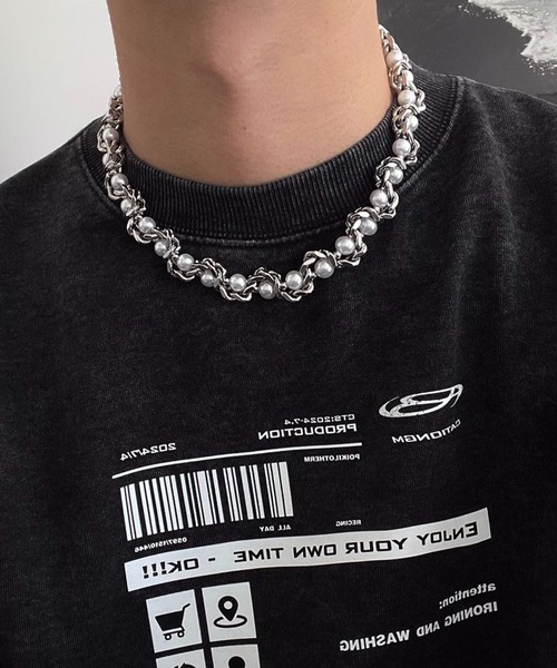 WESTBOY(ウエストボーイ)の「コンビネーションパールネックレス WO25S7AC01【WB ORIGINALS】(ネックレス・メンズ・シルバー・FREE)」の5枚目の写真