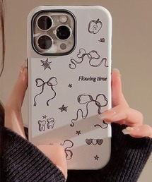 c.u.l（シーユーエル）の「手描き風リボンプリント iPhoneカバー アイフォンケース ipc740（スマホケース/カバー）」