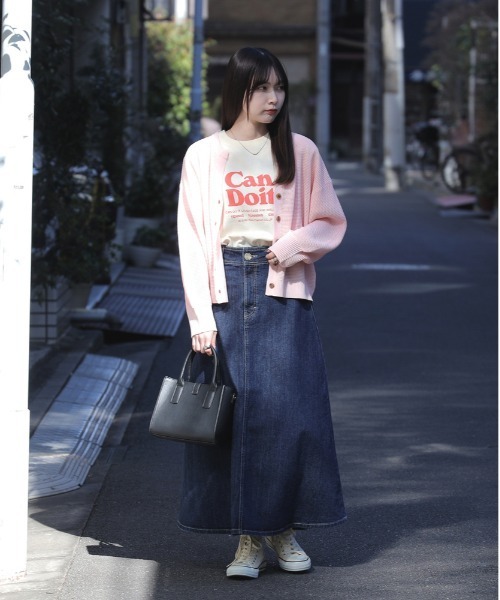 HONEYSUCKLE ROSE（ハニーサックルローズ）の「【HONEYSUCKLE ROSE】ワッフルニットカーデ（カーディガン/ボレロ・レディース・ブラック/イエロー/オフホワイト/ピンク・M/L）」の5枚目の写真