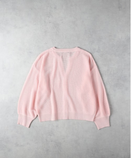 HONEYSUCKLE ROSE（ハニーサックルローズ）の「【HONEYSUCKLE ROSE】ワッフルニットカーデ（カーディガン/ボレロ・レディース・ブラック/イエロー/オフホワイト/ピンク・M/L）」の16枚目の写真