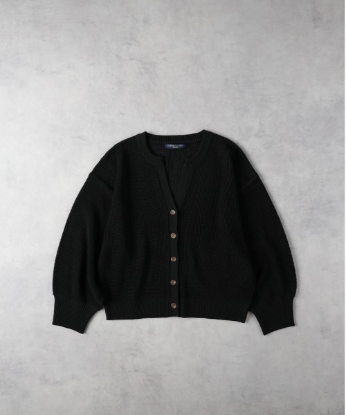 HONEYSUCKLE ROSE（ハニーサックルローズ）の「【HONEYSUCKLE ROSE】ワッフルニットカーデ（カーディガン/ボレロ・レディース・ブラック/イエロー/オフホワイト/ピンク・M/L）」の14枚目の写真