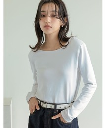 冷感マシュマロカットソー前後2WAYショルダーパッドロンT