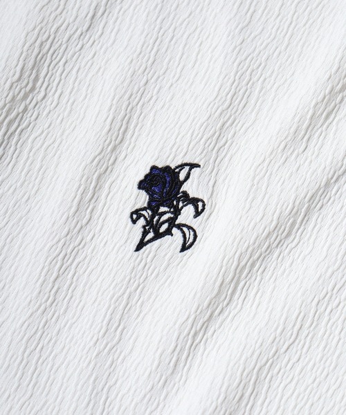 Growth by in the attic(グロウスバイインジアティック)の「Growth by in the attic 膨れジャガード ドルマンスリーブ 半袖Tシャツ(Tシャツ/カットソー・メンズ・ブラック/ホワイト・L/M)」の7枚目の写真