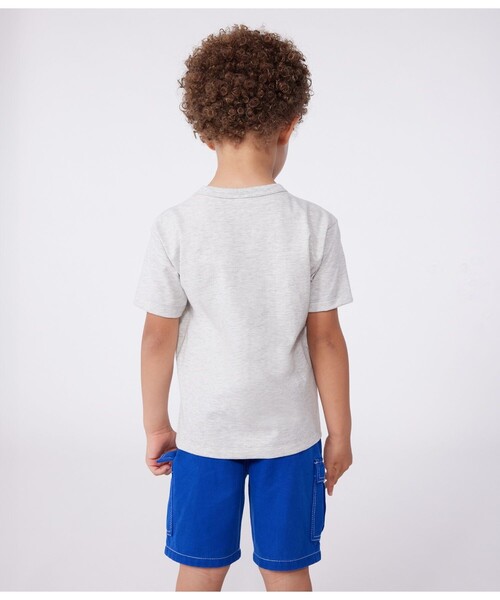 PETIT BATEAU(プチバトー)の「半袖Tシャツ(Tシャツ/カットソー・キッズ・オフホワイト/グレー・3YEAR/4YEAR/5YEAR)」の4枚目の写真