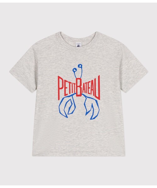 PETIT BATEAU(プチバトー)の「半袖Tシャツ(Tシャツ/カットソー・キッズ・オフホワイト/グレー・3YEAR/4YEAR/5YEAR)」の5枚目の写真