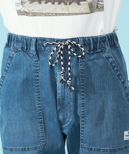 Wrangler（ラングラー）の「WRANGLER/ラングラー 清涼素材 ベイカーイージーパンツ【涼しいパンツ】【ベイカーワイドシルエット/イージーパンツ】（デニムパンツ・メンズ・インディゴブルー/ブルー/ブラック/ストライプ/ライトインディゴブルー・SMALL/MEDIUM/LARGE/X-LARGE/XX-LARGE）」の17枚目の写真