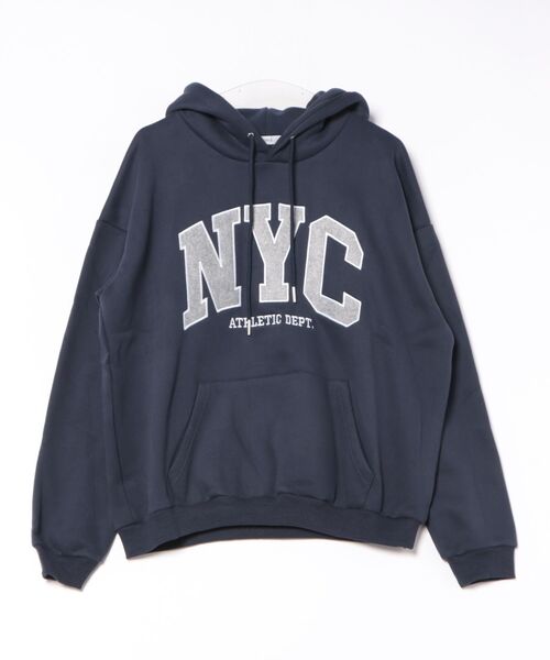 CERCA(チェルカ)の「【NOWLE】NYC ワッペン刺繍 裏起毛 パーカー(パーカー・メンズ・ダークグリーン/ネイビー・SMALL/LARGE/MEDIUM/X-LARGE)」の19枚目の写真