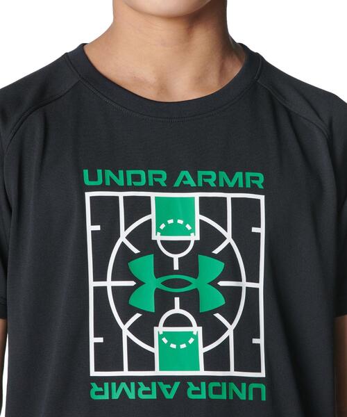 UNDER ARMOUR(アンダーアーマー)の「UAテック ロゴ ショートスリーブ Tシャツ(バスケットボール/キッズ)(Tシャツ/カットソー・キッズ・ブラック・160cm/150cm/140cm/130cm)」の4枚目の写真