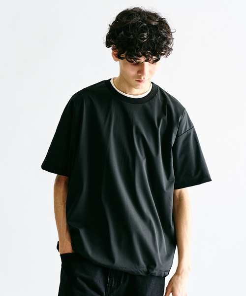 417 EDIFICE（フォーワンセブンエディフィス）の「"超冷感"UVCUT Freezetec Tシャツ（Tシャツ/カットソー・メンズ・チャコールグレー/ブラック/ベージュ/ブルー系その他・SMALL/MEDIUM/LARGE）」の7枚目の写真