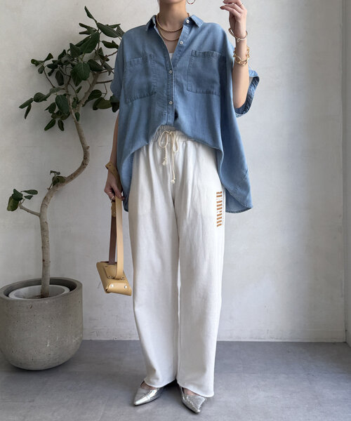 DouDou（ドゥドゥ）の「ロゴスウェットパンツ（その他パンツ・レディース・ネイビー/グレー/オフホワイト・FREE/TM）」の11枚目の写真