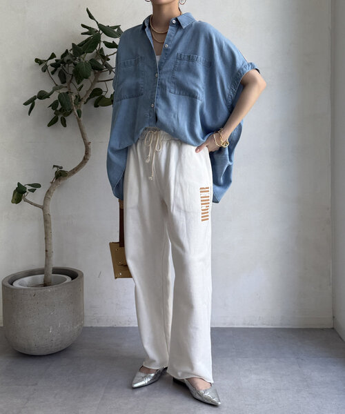 DouDou（ドゥドゥ）の「ロゴスウェットパンツ（その他パンツ・レディース・ネイビー/グレー/オフホワイト・FREE/TM）」の10枚目の写真