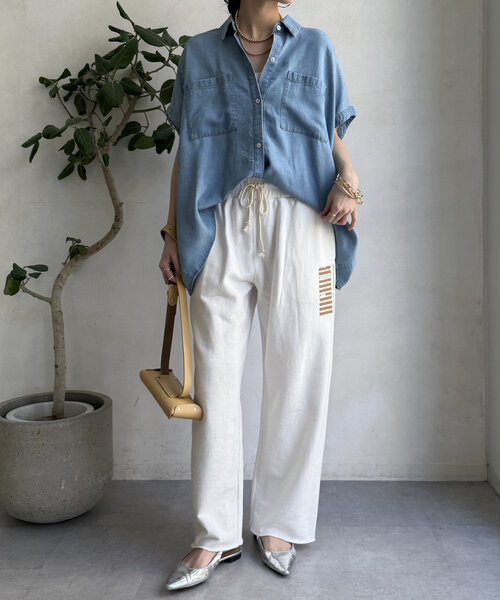 DouDou（ドゥドゥ）の「ロゴスウェットパンツ（その他パンツ・レディース・ネイビー/グレー/オフホワイト・FREE/TM）」の9枚目の写真