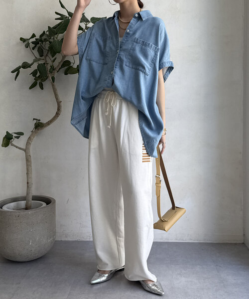 DouDou（ドゥドゥ）の「ロゴスウェットパンツ（その他パンツ・レディース・ネイビー/グレー/オフホワイト・FREE/TM）」の8枚目の写真