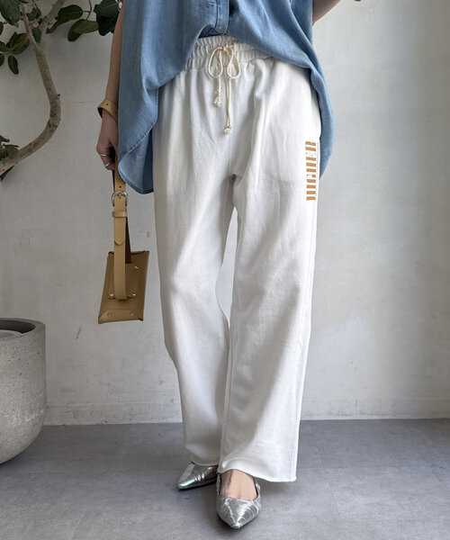 DouDou（ドゥドゥ）の「ロゴスウェットパンツ（その他パンツ・レディース・ネイビー/グレー/オフホワイト・FREE/TM）」の5枚目の写真