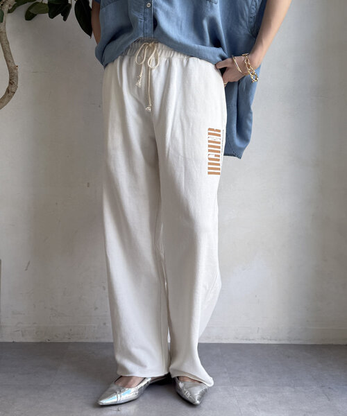 DouDou（ドゥドゥ）の「ロゴスウェットパンツ（その他パンツ・レディース・ネイビー/グレー/オフホワイト・FREE/TM）」の4枚目の写真