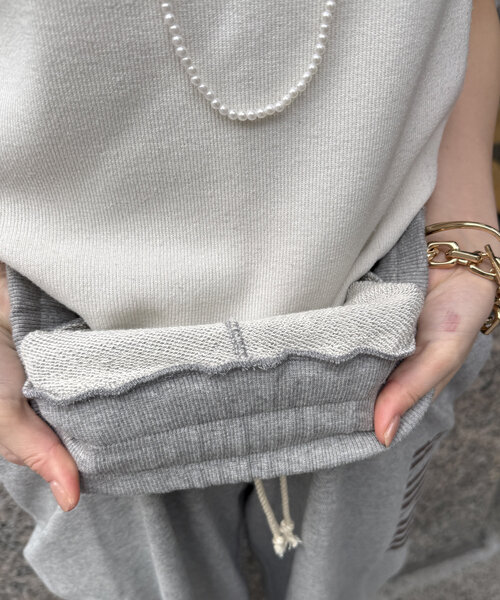 DouDou（ドゥドゥ）の「ロゴスウェットパンツ（その他パンツ・レディース・ネイビー/グレー/オフホワイト・FREE/TM）」の16枚目の写真