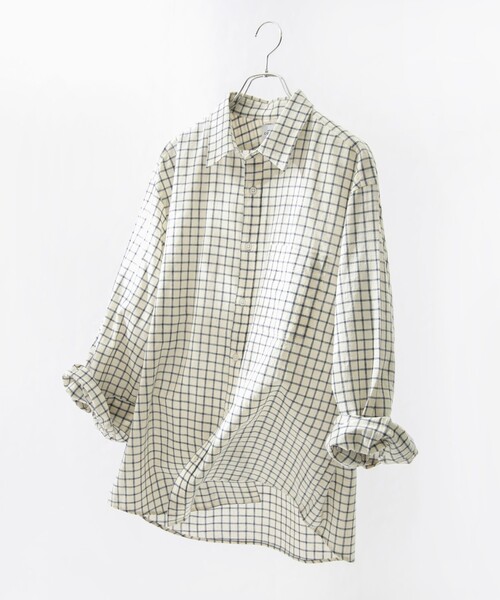 coen(コーエン)の「リネン混インドコットンシャツ(シャツ/ブラウス・メンズ・オリーブ/ネイビー/ライトブルー/ホワイト/オフホワイト・XL/M/S/L)」の3枚目の写真