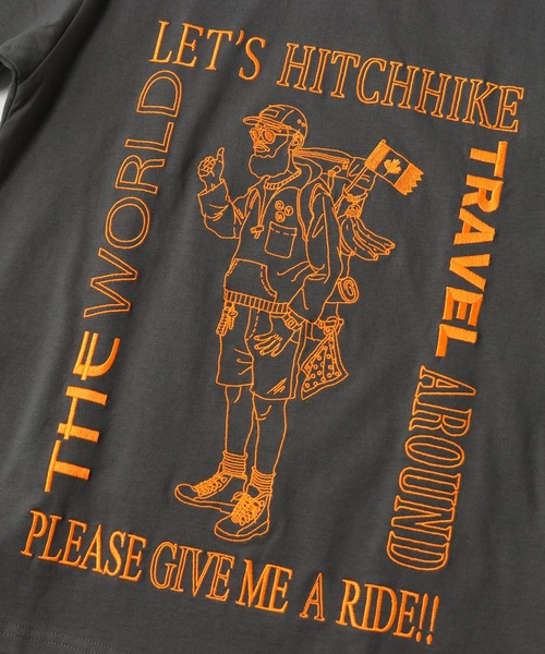 7.4oz HITCH HIKE刺繍Tee | ジムマスター（gym master）公式通販