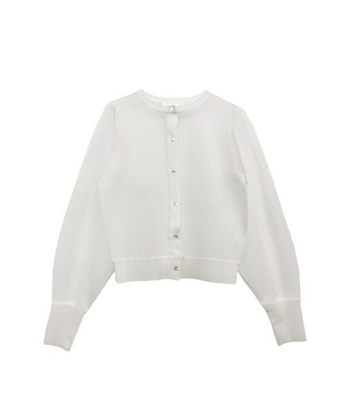 セール】sheer puff sleeve cardigan（カーディガン/ボレロ