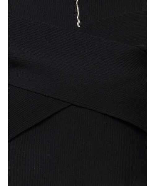 MURUA（ムルーア）の「ZIPカシュクールハーフニット（ニット/セーター・レディース・ベージュ/ブラック/オレンジ/ブルー・FREE）」の16枚目の写真