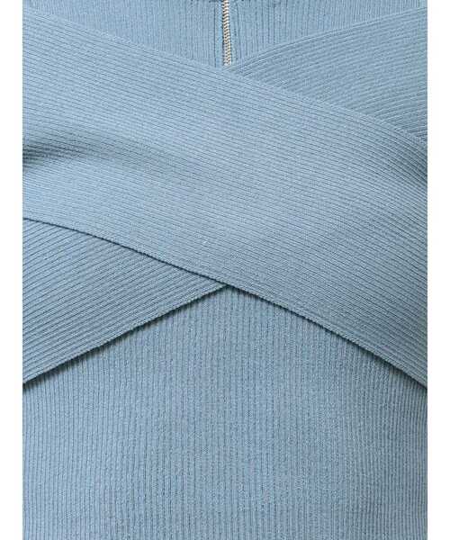 MURUA（ムルーア）の「ZIPカシュクールハーフニット（ニット/セーター・レディース・ベージュ/ブラック/オレンジ/ブルー・FREE）」の17枚目の写真