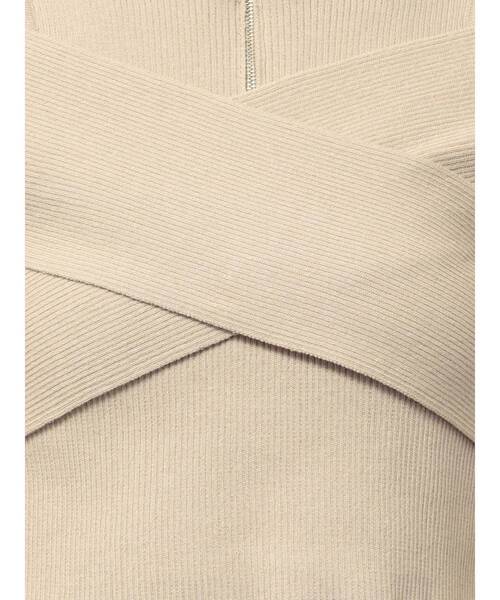 MURUA（ムルーア）の「ZIPカシュクールハーフニット（ニット/セーター・レディース・ベージュ/ブラック/オレンジ/ブルー・FREE）」の18枚目の写真