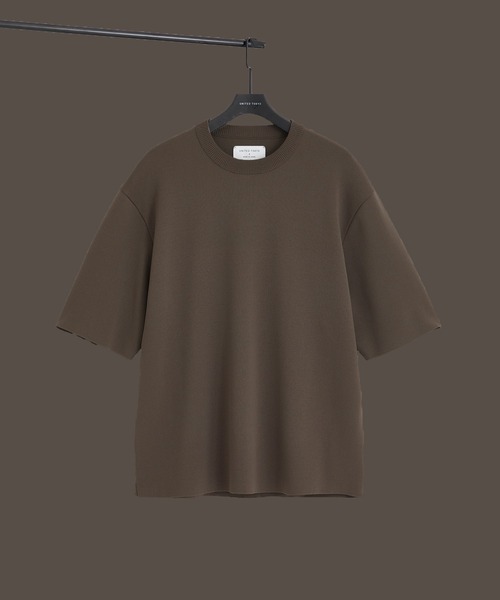 UNITED TOKYO（ユナイテッドトウキョウ）の「18G サーブルストレッチクルーネックTee　接触冷感｜伸縮性（Tシャツ/カットソー・メンズ・ブラック/ダークグレー/オフホワイト/ブラウン/オリーブ/グレイッシュベージュ/ライトグレー/ライトブルーグレー・2/1/3）」の6枚目の写真