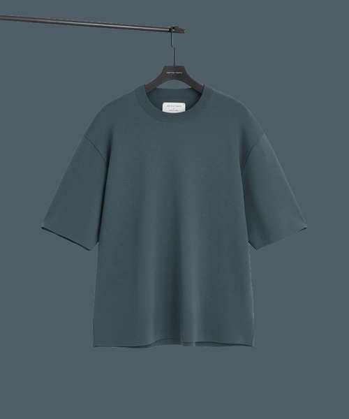 UNITED TOKYO（ユナイテッドトウキョウ）の「18G サーブルストレッチクルーネックTee　接触冷感｜伸縮性（Tシャツ/カットソー・メンズ・ブラック/ダークグレー/オフホワイト/ブラウン/オリーブ/グレイッシュベージュ/ライトグレー/ライトブルーグレー・2/1/3）」の5枚目の写真