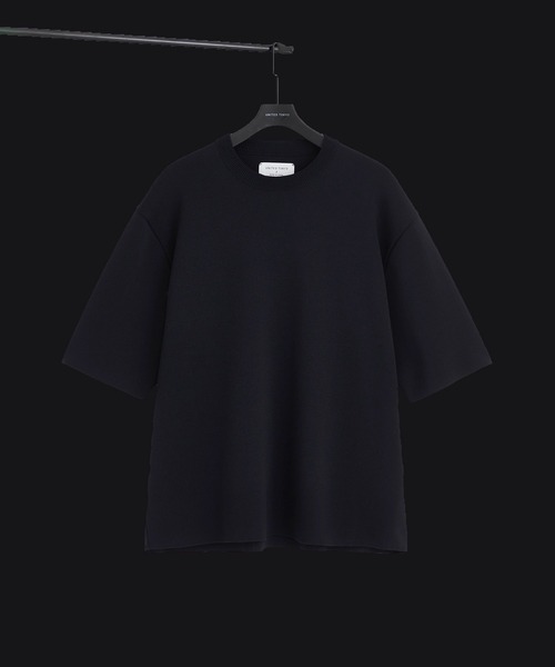 UNITED TOKYO（ユナイテッドトウキョウ）の「18G サーブルストレッチクルーネックTee　接触冷感｜伸縮性（Tシャツ/カットソー・メンズ・ブラック/ダークグレー/オフホワイト/ブラウン/オリーブ/グレイッシュベージュ/ライトグレー/ライトブルーグレー・2/1/3）」の2枚目の写真