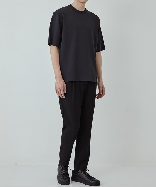 18G サーブルストレッチクルーネックTee 接触冷感｜伸縮性（T