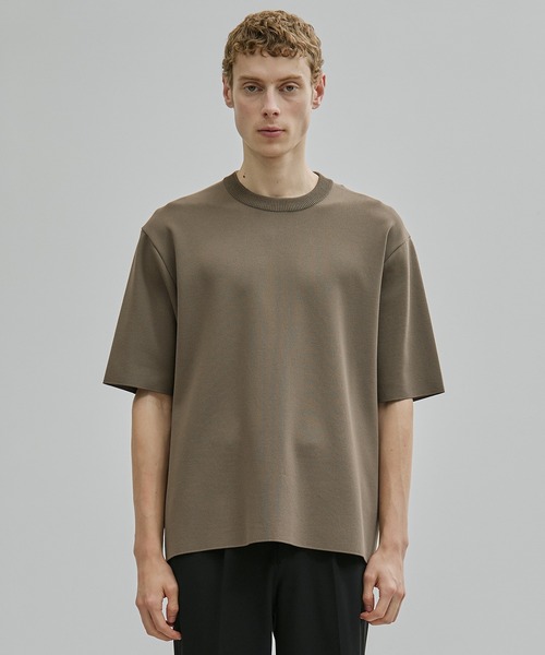 18G サーブルストレッチクルーネックTee 接触冷感｜伸縮性（T