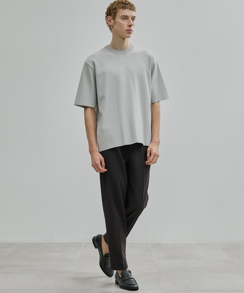 ツーピースセット 半袖無地UネックTシャツショール付き＋パンツ セール】【UNIVERSAL OVERALL】UO 2Pパックワイドヘビーウェイト
