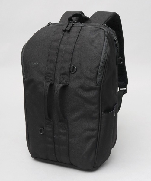 fulcro(フルクロ)の「fulcro フルクロ 撥水 10ポケット バックパック ダブル ビジネスリュック A4サイズ・15インチPC収納対応 ESSENSEシリーズ 16L(バックパック/リュック・メンズ・ブラック・FREE)」の2枚目の写真