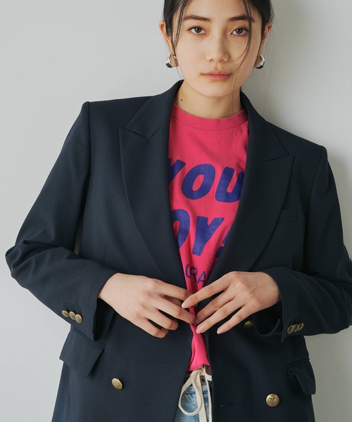 Whim Gazette（ウィムガゼット）の「ロゴTシャツ（Tシャツ/カットソー・レディース・ピンク/オフホワイト/チャコールグレー・FREE）」の9枚目の写真