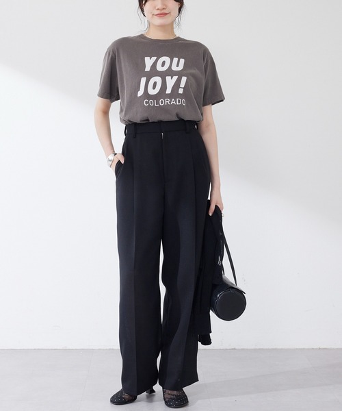 Whim Gazette（ウィムガゼット）の「ロゴTシャツ（Tシャツ/カットソー・レディース・ピンク/オフホワイト/チャコールグレー・FREE）」の20枚目の写真