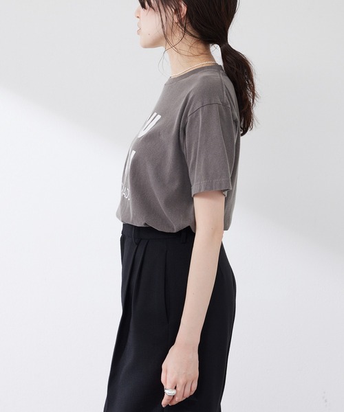 Whim Gazette（ウィムガゼット）の「ロゴTシャツ（Tシャツ/カットソー・レディース・ピンク/オフホワイト/チャコールグレー・FREE）」の16枚目の写真