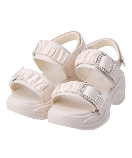 INGNI（イング）の「厚底ビジューバックルサンダル（サンダル・レディース・アイボリー/ブラック・M/L）」の13枚目の写真