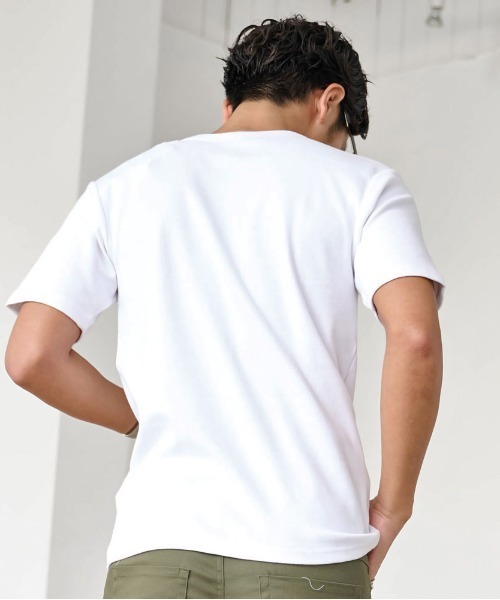 JEMORGAN(ジェーイーモーガン)の「『JEMORGAN LONG JOHNS/ジェーイーモーガンロングジョーンズ』250g/㎡テレコクルーネック半袖T【+】(Tシャツ/カットソー・メンズ・ブラック/杢グレー/ホワイト・XL/L/M)」の5枚目の写真