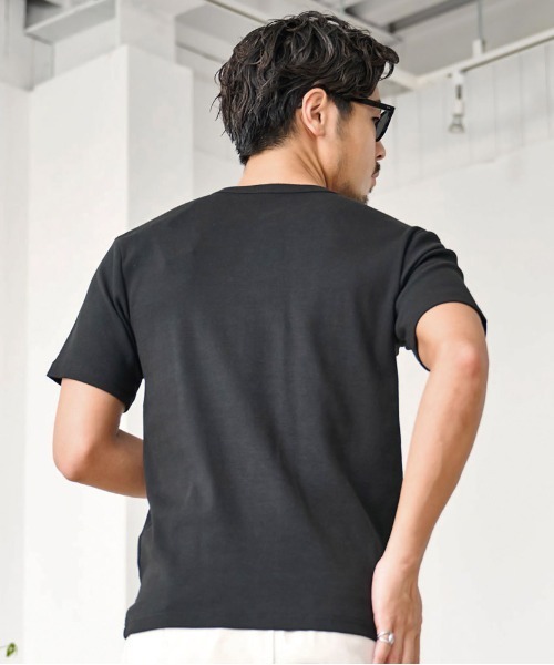 JEMORGAN(ジェーイーモーガン)の「『JEMORGAN LONG JOHNS/ジェーイーモーガンロングジョーンズ』250g/㎡テレコクルーネック半袖T【+】(Tシャツ/カットソー・メンズ・ブラック/杢グレー/ホワイト・XL/L/M)」の7枚目の写真