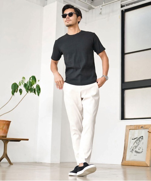 JEMORGAN(ジェーイーモーガン)の「『JEMORGAN LONG JOHNS/ジェーイーモーガンロングジョーンズ』250g/㎡テレコクルーネック半袖T【+】(Tシャツ/カットソー・メンズ・ブラック/杢グレー/ホワイト・XL/L/M)」の8枚目の写真